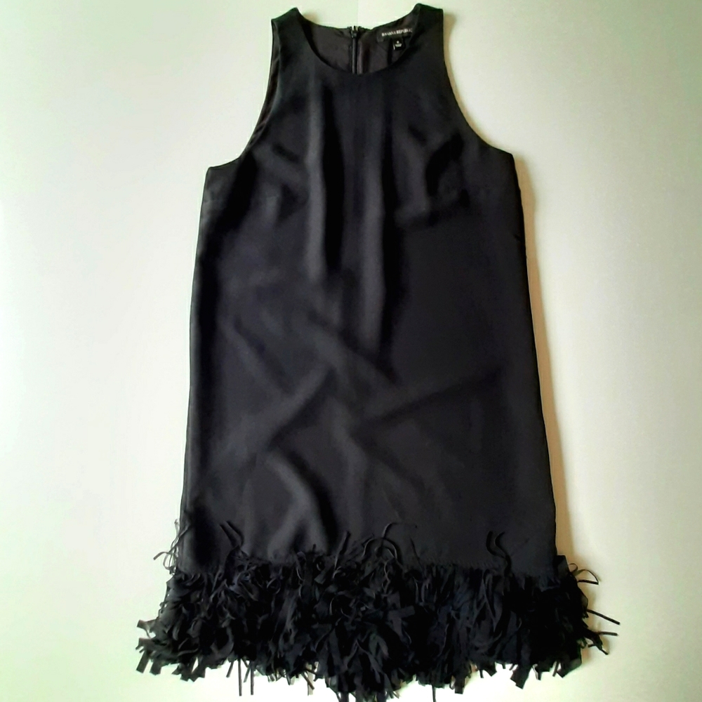 BANANA REPUBLIC FRINGE COCKTAIL DRESS